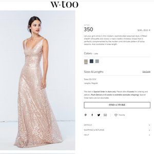 W.too Bridesmaid Dress